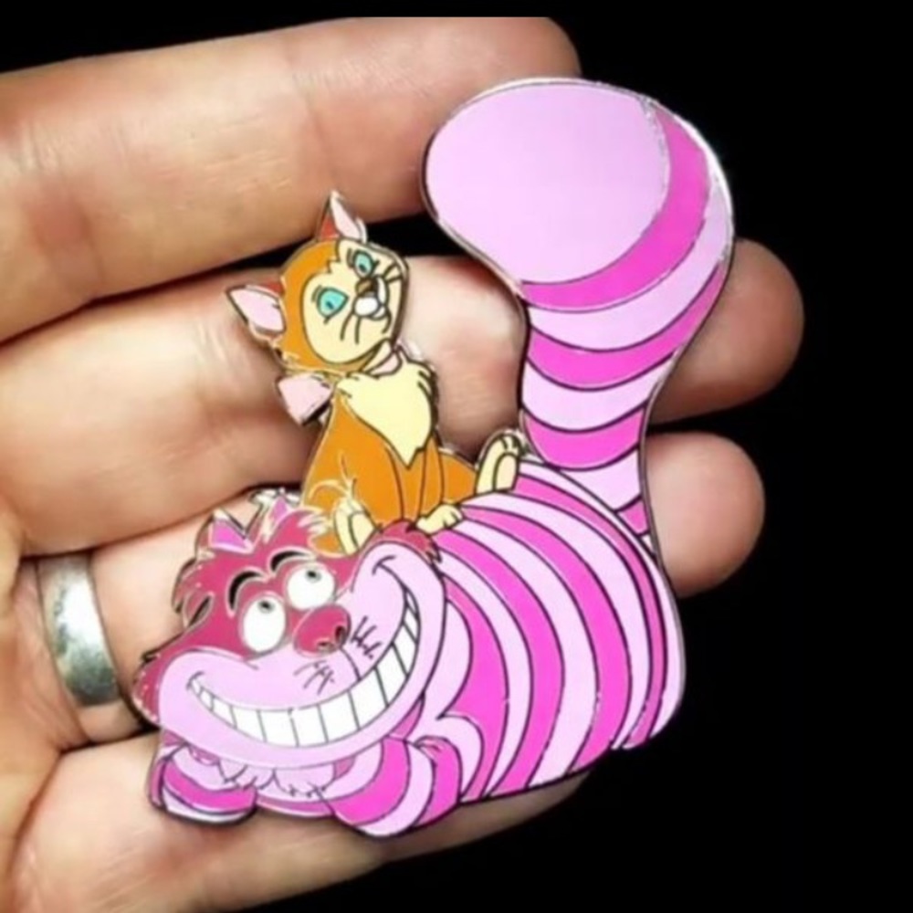Cats in Wonderland Fantasy Lapel Pin.